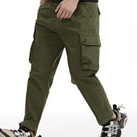 Muškarci Solidne boje teretni hlače Veliki i visoki mikro elastični struk patke sa zatvaračem Trendy