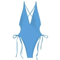 B91XZ kupaći komisioni za žene Ženski V izrez za kupaći kostim s kostim za kupaće kostime Zimske kratke hlače Bijelo, XL