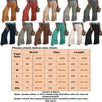 Capreze ženske labave hlače s visokim strukom Baggy Solid Color Palazzo hlače Ljetna casual pantalona