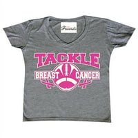 Ženska majica s kratkim rukavima V-izrez - pribor rak dojke
