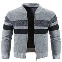 Gomelly muški džemper kaput Crew izrez zimska topla jakna rebrasta pletena pletena odjeća Muškarci Poslovni