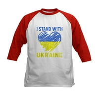 Cafepress - Ukrajinski ljubavnik I štanda sa ukrajnim bejzbolm dresom - Dječji pamučni bejzbol dres, majica s rukavima