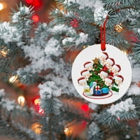 Anuirheih Božićni viseći ukrasi Božićna stablo Privjesak osvijetljeni privjesak bez lica Santa Claus Privjesak