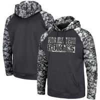 Muški colosseum charcoal Virginia Tech Hokies OHT vojna zahvalnost Digi Camo Veliki i visoki pulover
