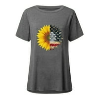 Bluze za žensku modnu vaflu pletene dugme za bluzu za bluzu down bluza šifonska bluza za ispis cvjetna