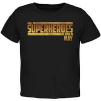 Pravi superheroji su rođeni u maju majica mališana crna 3t