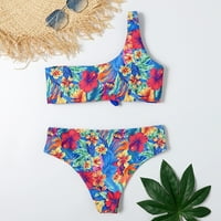 Kupaći kostimi Rovga za žene žensko split kupaći kostim jedno ramena tiskana plaža Bikini odijelo kupaće