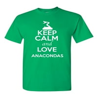 Budite mirni i volite anacondas zmija životinja ljubavnica za odrasle majica Tee