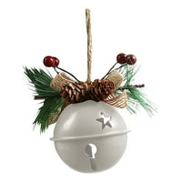 Njspdjh vintage listovi otvorena božićna zvona, božićno drvo za odmor, viseći ukrasni metalni zvoni
