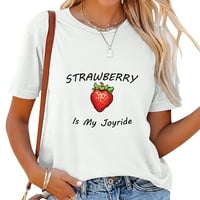 Ženska majica Strawberry je moj veseli voćni ljubimci ženski povremeni vintage tee sa grafičkim printom