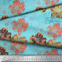 SIMOI CREPE svilena tkanina Peony cvjetni print Šivaći tkaninski dvorište širom