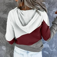 Aoochasliy pulover za ženske dukseve za čišćenje božićne majice V-izrez džep sa zatvaračem Tunic sa