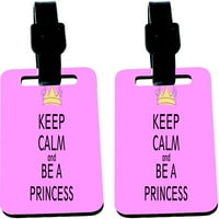 Oznake identifikatora prtljage tvrdode sa remenom - budite mirni i budite princeza ružičasta