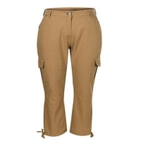 Žene Multi džepovi ravne noge Cargo pantalone Ležerne prilike radne pantalone
