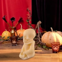 3D silikonski kalupi za svijeće - kalup za svijeće lubanje, DIY Halloween Candle Cands, zombi soll lav