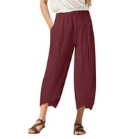Eashery Capri pantalone za žene Dressy Plus veličine Teretna pant Srednje raste rastepetne hlače Yoga