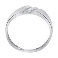 Mauli dragulji za angažovanje prstenova za muškarce 0. Carat muški stilski dijamantni angažman vjenčani prsten prong 10k bijelo zlato
