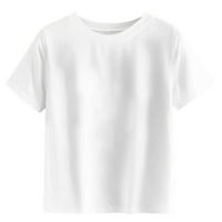 Žene Ležerne prilike DIY Tie-boje su kratki rukav bijeli majica