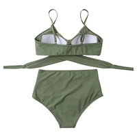 JMntiy Wold Soild Print Bikini set Push up kupaći kupaći kostimi za kupaći kostim u struku