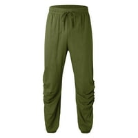 Advoicd Men Hlače, Ležerne prilike zelene teretne hlače Muške ravno Fit Army Green XL