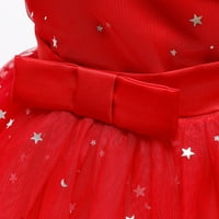 Dječji dečji dečji devojčice princeze Pageant haljine božićne zabave Paillette venčanica skraćena crvena