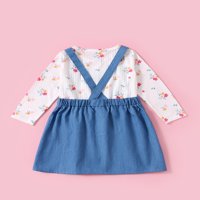 5t Dječje djevojke odjeću Little Girls Outfits 5- godina Djevojke dugih rukava okrugli dekolte cvjetni