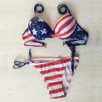 Follure bikini setovi kupaći kostimi za žene 4. jul Dan nezavisnosti Američka zastava Štampaju četvrti