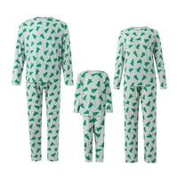 Porodica podudaranje Božićne pidžame setovi gornje hlače xmas dugih rukava Xmas stablo zaslon za odmor