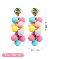 Pairs Candy Color Gensing Minđuše akrilne kuglične perlice ušilice ukrasne ženske naušnice nakit
