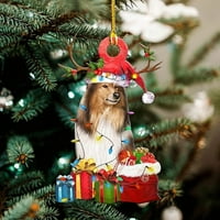 Seyurigaoka božićni viseći ukrasi, ukrasni privjesak u obliku pasa