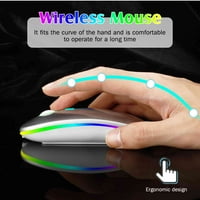 2.4GHz i Bluetooth miš, punjivi bežični LED miš za Oppo A Kompatibilan je i sa TV laptop Mac iPad Pro
