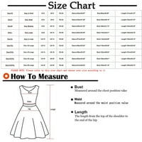 Asdoklhq Ženske plus veličina haljina za ljetnu čišćenje Ženska haljina Geometrijska tiskana haljina s rukavima plus veličina