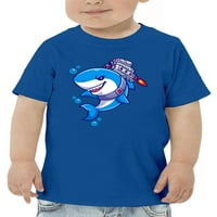 Cool Cartoon Shark W Jetpack majica Toddler -Image by Shutterstock, Toddler