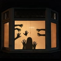 Halloween prozor za glačanje za staklene prozore zastrašujuće naljepnice za Halloween Decor haunted house crna