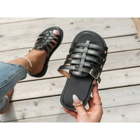 Krocowalk dame ravne sandale Open TOE Gladijator Sandal Ljeto slajdova Ženske casual cipele hodanje