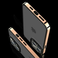 Decaze za iPhone Pro 6.1 Clear futrola, simpatični luksuzni elektroplatirani TPU okvir prozirni čista začućena zaštitna tanka tanka navlaka za Apple iPhone Pro, srebro