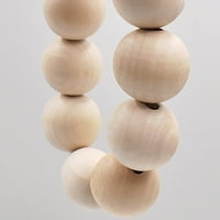 Grčka iz Bead Garland, drvene perle s reselom, seoskim kuglice rustikalne molitvene perle za seosku kuću na kratku kafu stolu za kavu mantel dekor, boja