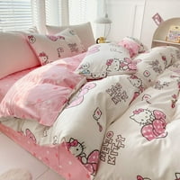 Kawaii Anime Sanrio Blaket Commforter Hello Kitty Slatko crtane posteljine KT CAT listovi prekrivaju lijepe igračke za djevojčice