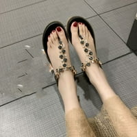 Yeleire Women Thong sandale T-Type Otvoreni nožni prsti s ravnom dnom rimske sandale cipele