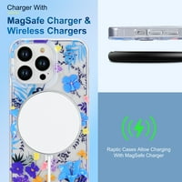Floralni uzorak magnetska futrola za iPhone plus, kompatibilan sa magsafe bežičnim punjenjem TPU otporan
