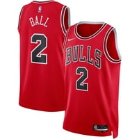 Unise Nike Lonzo Ball Red Chicago Bulls Swingman Jersey - Udruženje Edition