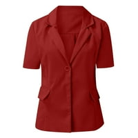 Blazer kratki rame za žene Business Casual Solid Open Front Cardigans Lagana pad jakne odjeća