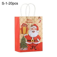 Jiaroswwei prijenosni kraft papir božićne poklon torbe sa ručkom velike kapacitete poklon pakiranje