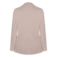 Radno ležerne jakne za žene za žene otvoreni prednji dugi rukav Top Cardigan Top Business Modni bluže
