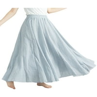 Capreze nagledne duge suknje za dame Ljeto plaža Maxi suknja Elastična struka Daily Casual Suknja