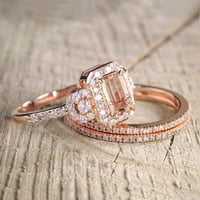 Creative circon prsten modni nakit ruža zlato set prsten mikro set angažman prsten modni prsten pokloni