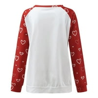 Žene Valentine Tops Crewneck Dukserica Lagana pulover Comfy bluza Hot6SL868134