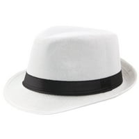 Šeširi za muškarce Jazz šešir Muška prozračna posteljina gornji šešir hat kovrdžava bijela šešir, carinjenje