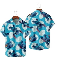 Disney Lilo i Stitch Havajska majica, Tropical Stitch Lilo Muška košulja, Stitch Ljetna košulja, Majice,