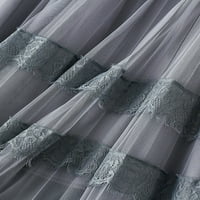 Eyicmarn žene Tutu Tulle suknje Elastična visoka struka slojevljena suknja čipke mreže A-line midi suknje